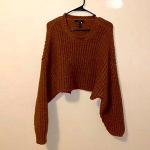 Forever 21 Brown Cropped Sweater